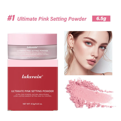 Avant/Après application de la poudre floutante sur une peau urbaine, réduction visible des pores et brillance maîtrisée.
