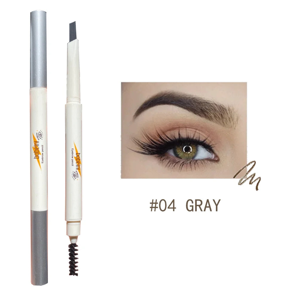 Crayon à sourcils à mine fine rétractable d'un côté et brosse goupillon de l'autre pour un fini naturel.
