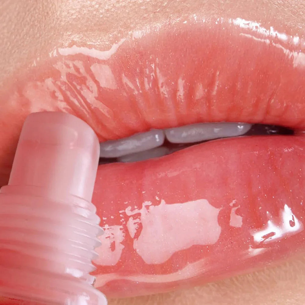 Collection de 6 gloss transparents fruités dans un packaging élégant et urbain
