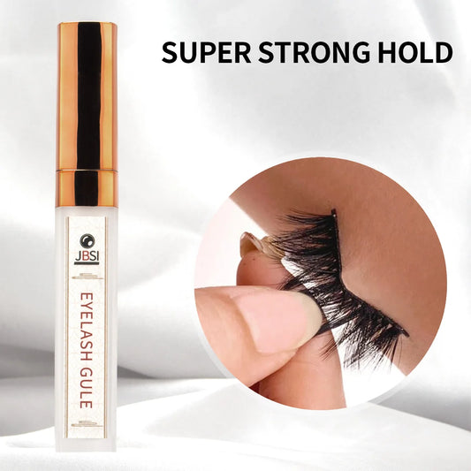 Flacon de colle à faux-cils professionnelle avec applicateur de précision, texture transparente haute adhérence.
