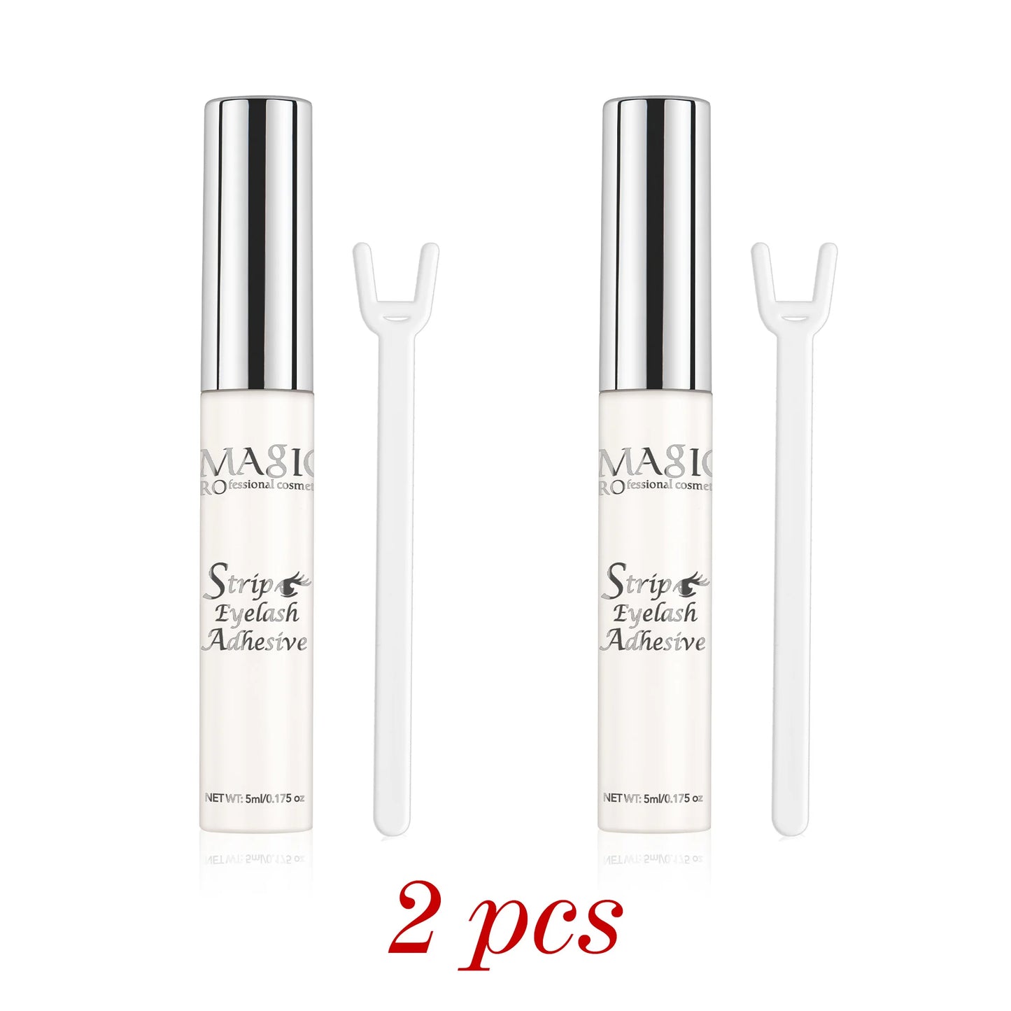 Flacon de colle IMAGIC 5ml avec applicateur, texture liquide transparente pour extensions de cils.
